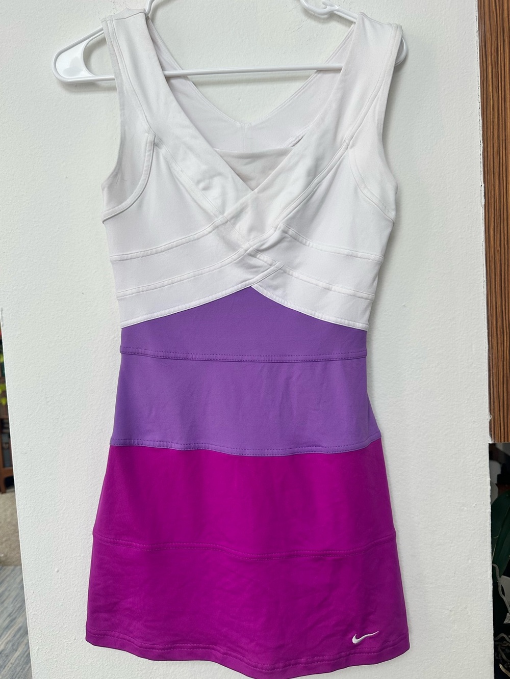 Nike Women’s Colorblock Purple & White Athletic Dress